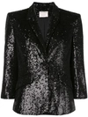 Cinq À Sept Cinq A Sept Jana Sequined Single-button Blazer In Black