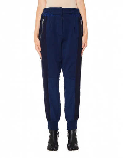 Haider Ackermann Embroidered Blue Sweatpants In Navy Blue