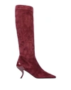Roger Vivier Knee Boots In Maroon