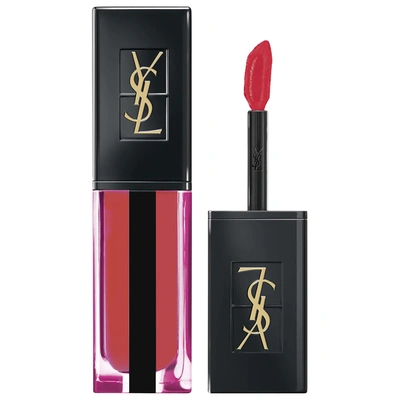 Saint Laurent Water Stain Lip Stain 609 Submerged Coral 0.2 oz/ 5.9 ml In Red