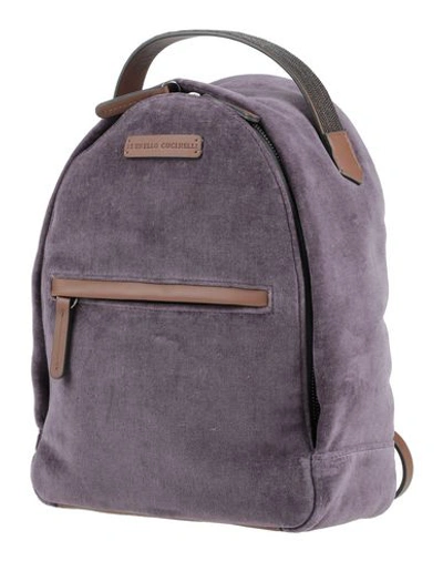Brunello Cucinelli Backpack & Fanny Pack In Purple