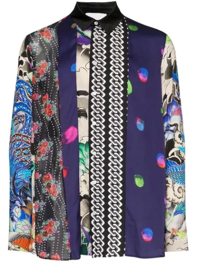 Koché Mixed-print Panelled Shirt In Multicolour