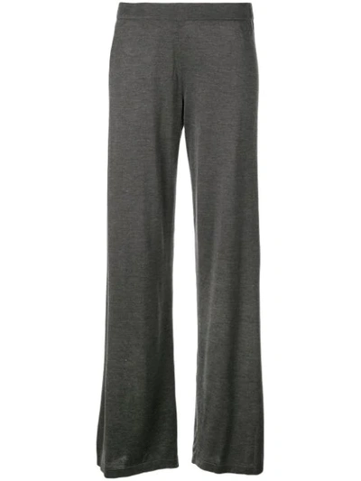 The Row Gala Wide-leg Solid Wool Pants In Grey