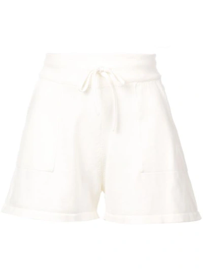 Alexandra Golovanoff Drawstring Shorts In White