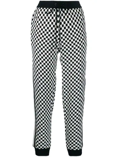 Michael Michael Kors Checked Track Pants In White