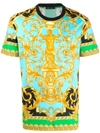 Versace Jeans Baroque Print T-shirt In Blue