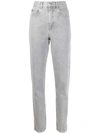 Isabel Marant High Waist Slim Jeans In Grey