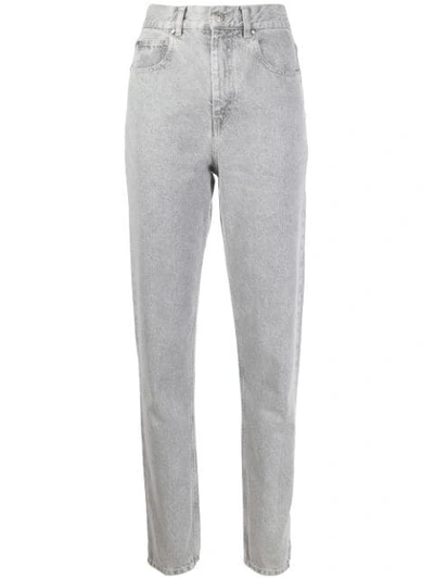 Isabel Marant High Waist Slim Jeans In Grey