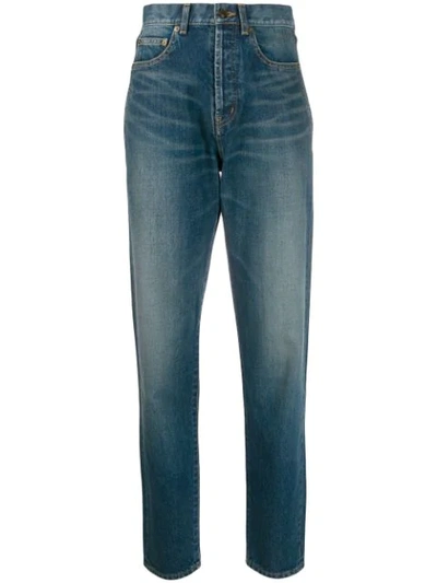 Saint Laurent High-waist Jeans In Blue