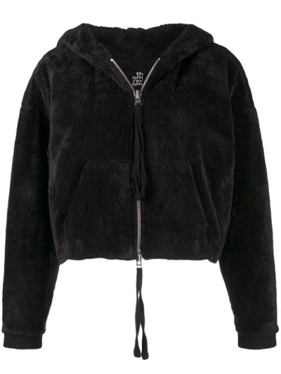 Thom Krom Cropped Long-sleeve Hoodie In Black