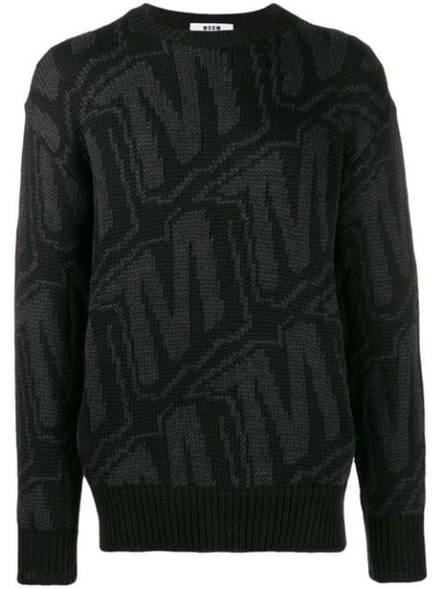 Msgm Logo Jumper In Black