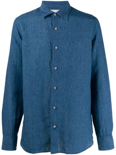 Loro Piana Button Up Shirt In Blue