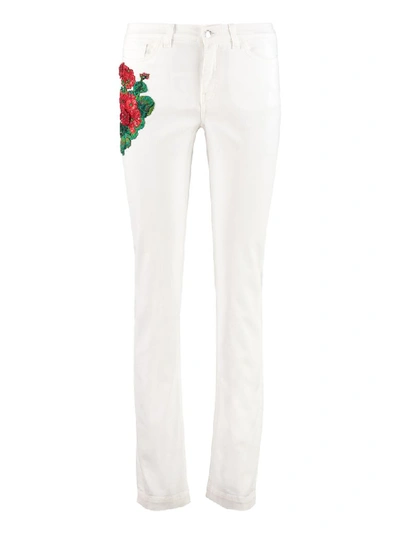 Dolce & Gabbana Embroidered Jeans In White