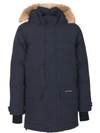 Canada Goose Fur Hood Coat In Blue