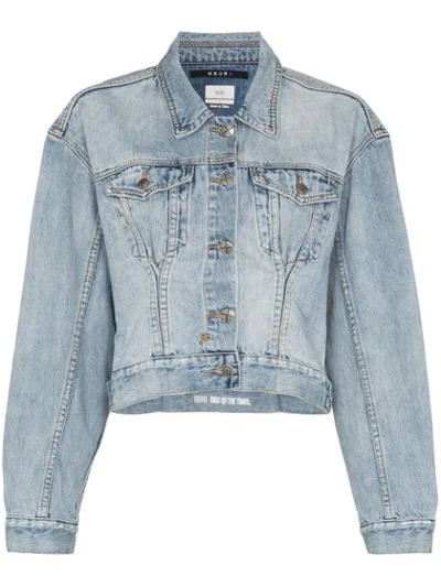 Ksubi X Kendall Jenner Karma Cropped Denim Jacket In Light