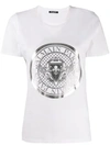 Balmain Logo Medallion Print T-shirt In White