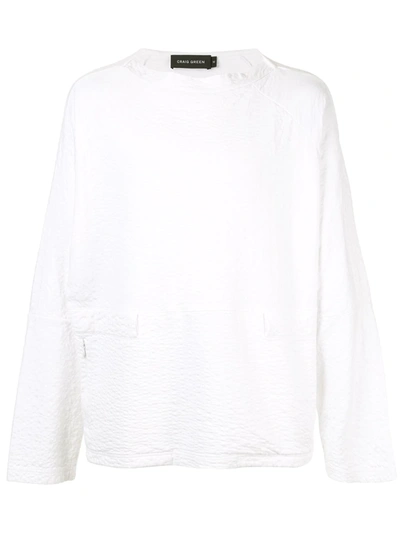 Craig Green Crumpled Effect Sweatshirt In White