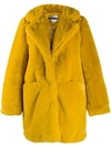 Apparis Sophie Faux Fur Coat In Yellow