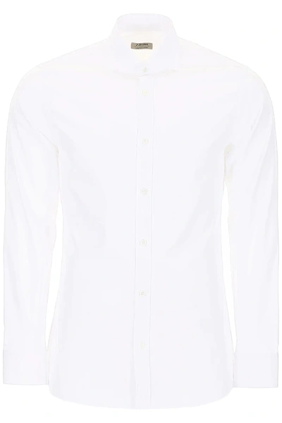 Z Zegna Cotton Shirt In White