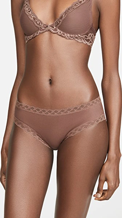 Natori Bliss Cotton Girl Briefs In Cinnamon