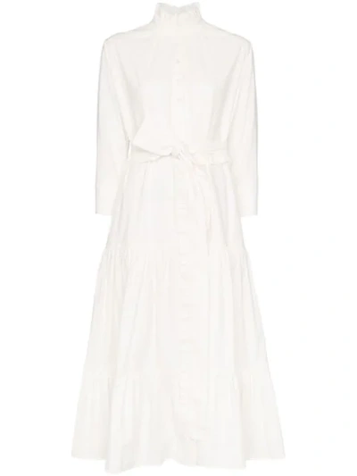 Evi Grintela Phoebe Gathered Dress In  White