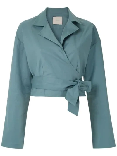 Framed Cashquere Shirt In Blue