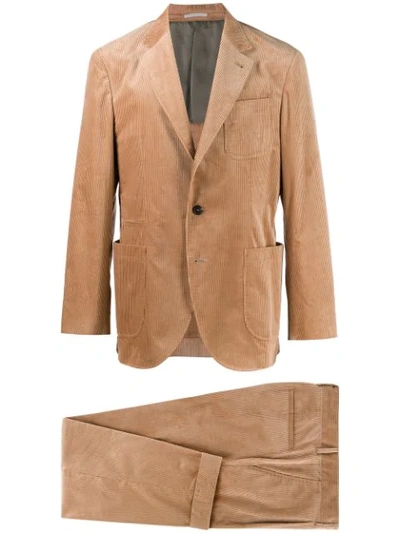 Brunello Cucinelli Two-piece Corduroy Suit - Neutrals