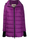 Herno Hooded Padded Coat In Purple