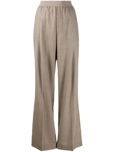Erika Cavallini High-waisted Trousers In Brown
