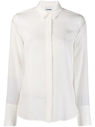 Jil Sander Classic Button-down Blouse In Neutrals