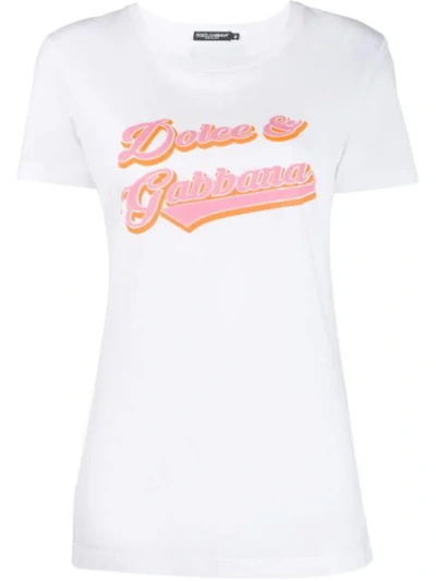 Dolce & Gabbana Dolce And Gabbana White 70s Logo T-shirt