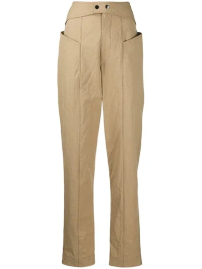 Isabel Marant High Waisted Trousers In Beige