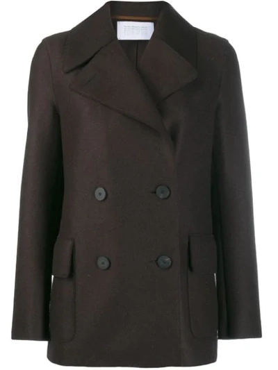 Harris Wharf London Double Breasted Blazer In Brown