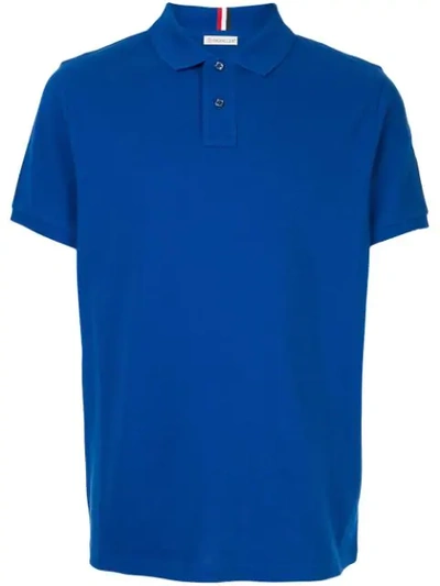 Moncler Basic Polo Shirt In Blue