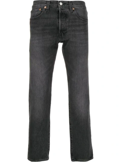 Levi's Faded Denim Jeans In Black