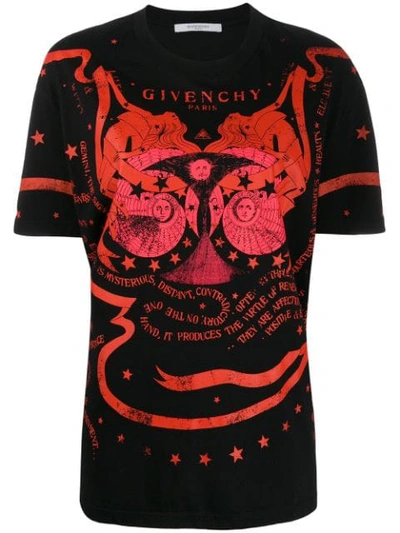 Givenchy Gemini Graphic Tee In Black