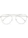 Fendi Aviator Glasses In Silber