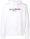 Sacai Kapuzenpullover Mit "spring-winter"-print In White