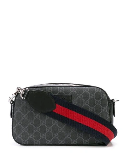 Gucci Gg Print Shoulder Bag In Black