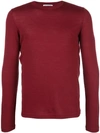 Jil Sander Fine Knit Sweatshirt In Red