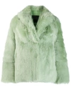 Blancha Fur Jacket In Green