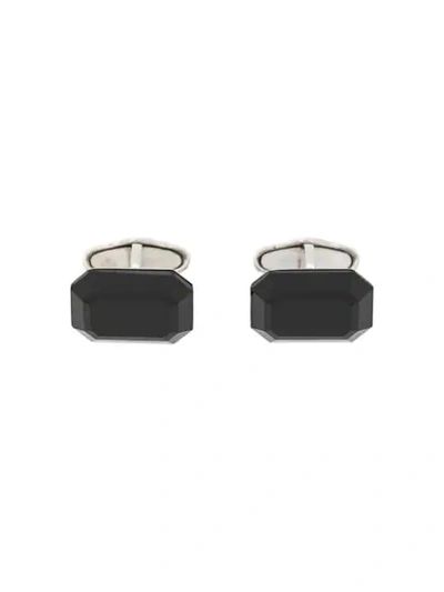 Corneliani Classic Octagonal Cufflinks In Black