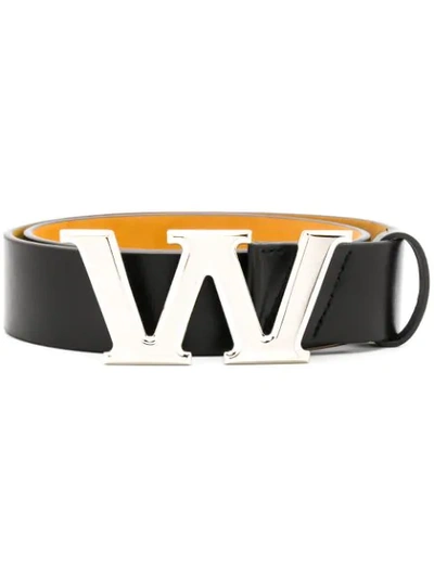 Alexander Wang W Buckle Belt In Black