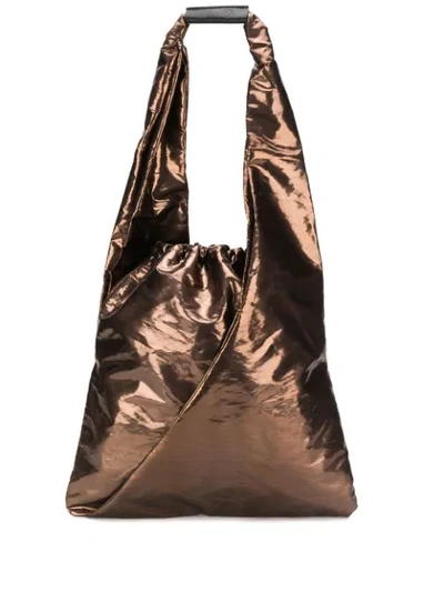 Mm6 Maison Margiela Japanese Bucket Bag In Bronze