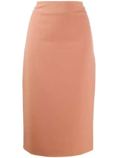 Blumarine High-waisted Pencil Skirt In Pink