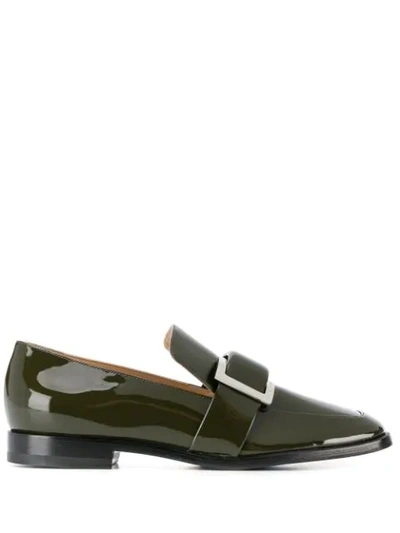 Sergio Rossi Buckle Loafers In Green
