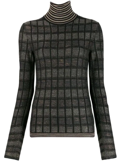 Antonio Marras Slim-fit Check Sweater In Black