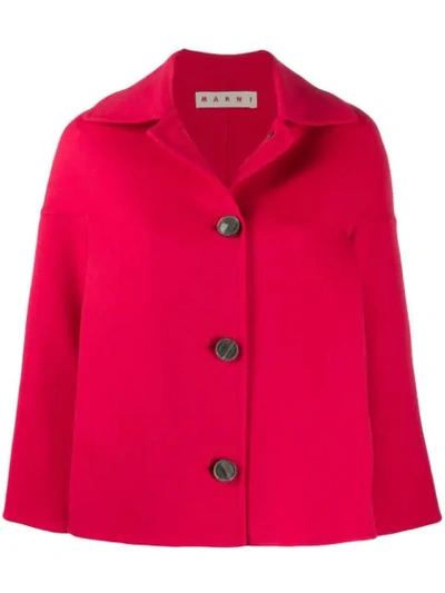 Marni Double-face Jacket In 00r60 Raspberry