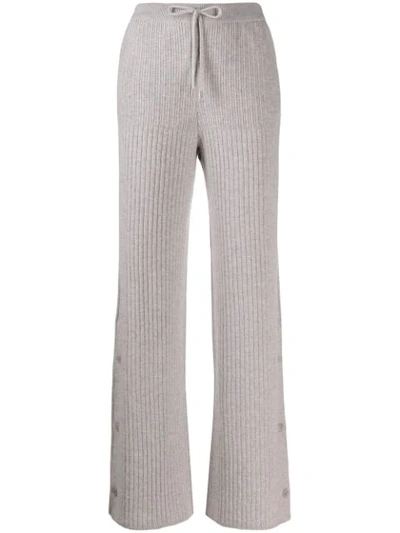 Loro Piana Knitted Track Trousers In Grey