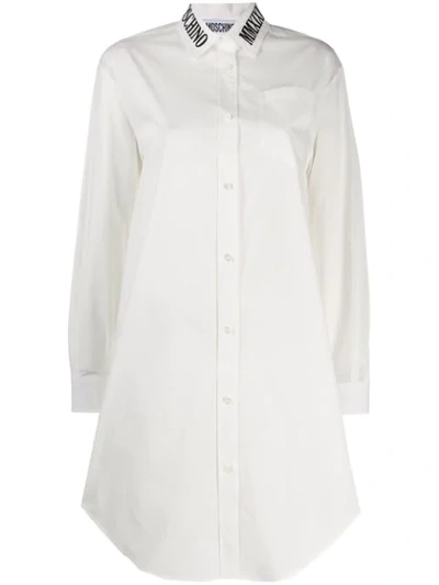 Moschino Blouse With Roman Embroidery In White